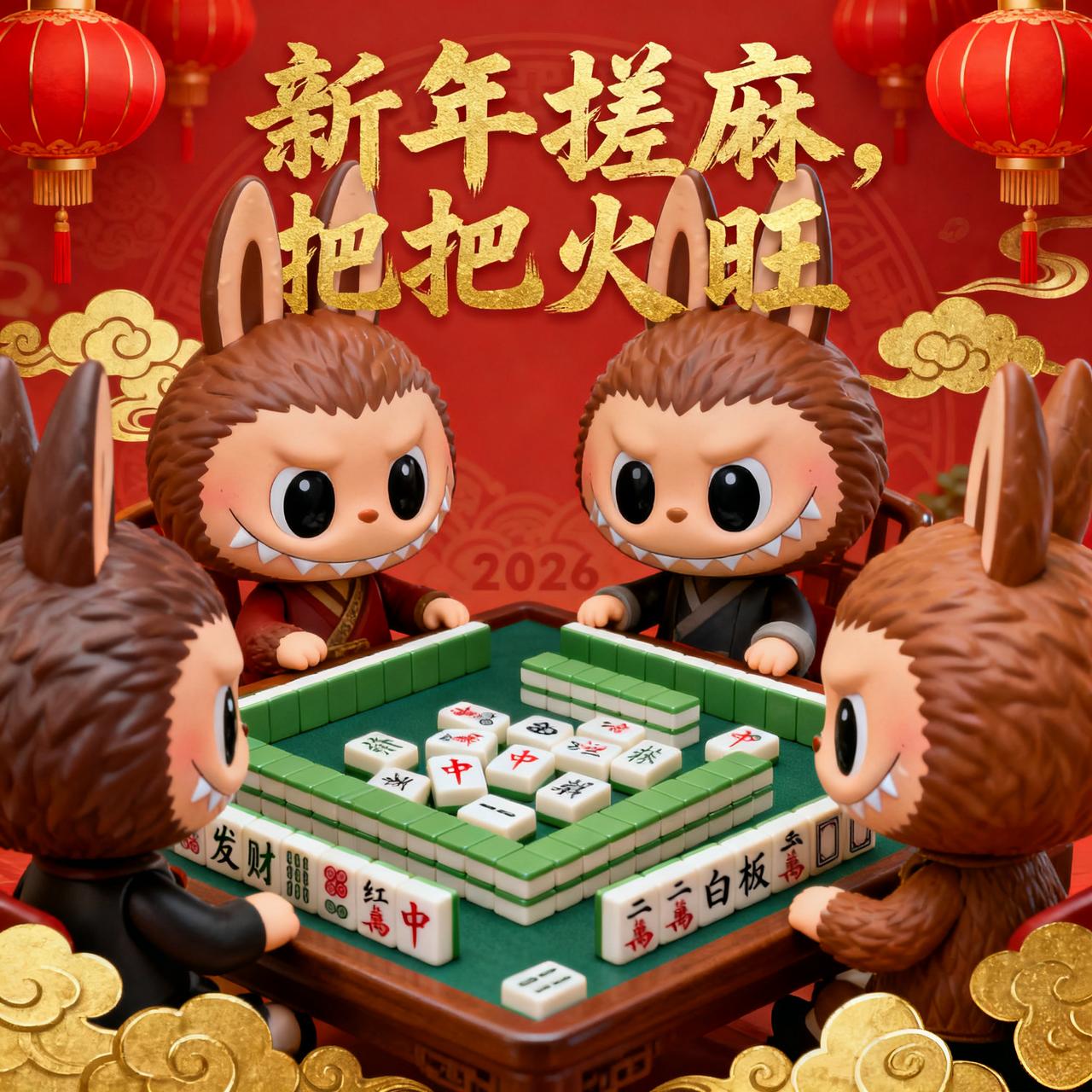 新的一年，祝福大家搓麻，把把火旺！