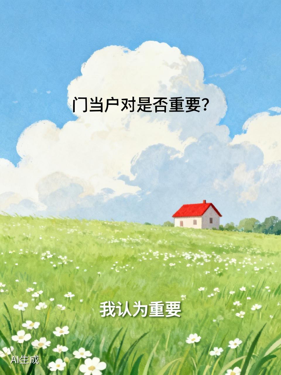 我认为重要，门当户对意味着双方家庭在经济、文化、社会地位等方面较为匹配。经济上相