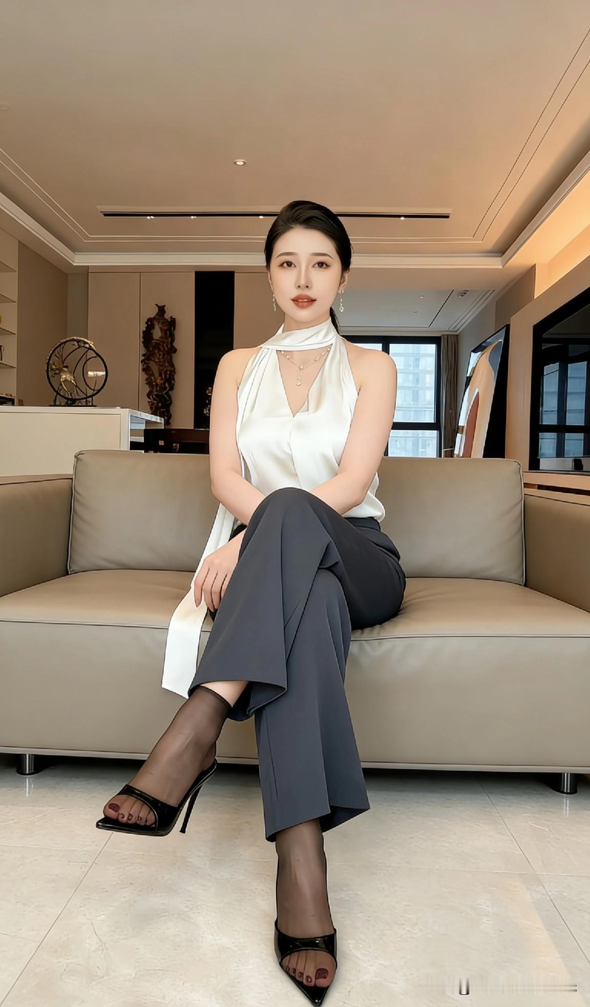 优雅气质，黑白经典穿搭，尽显时尚魅力！