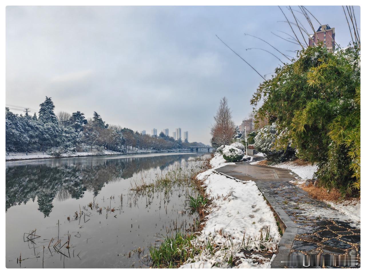 昨天夜里，开始飘起雪花，像是哪位仙人漫不经心地将一本陈年的、写满空字的书，一页页