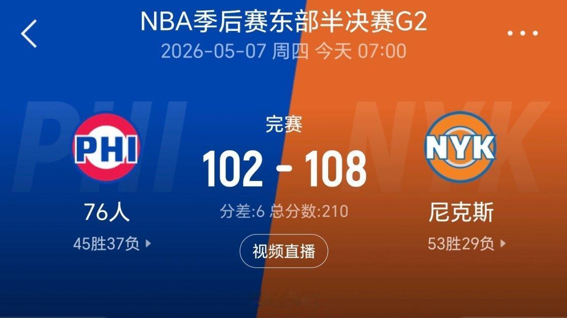 76人再输尼克斯，系列赛大比分0-2落后！nba季后赛76人vs尼克斯