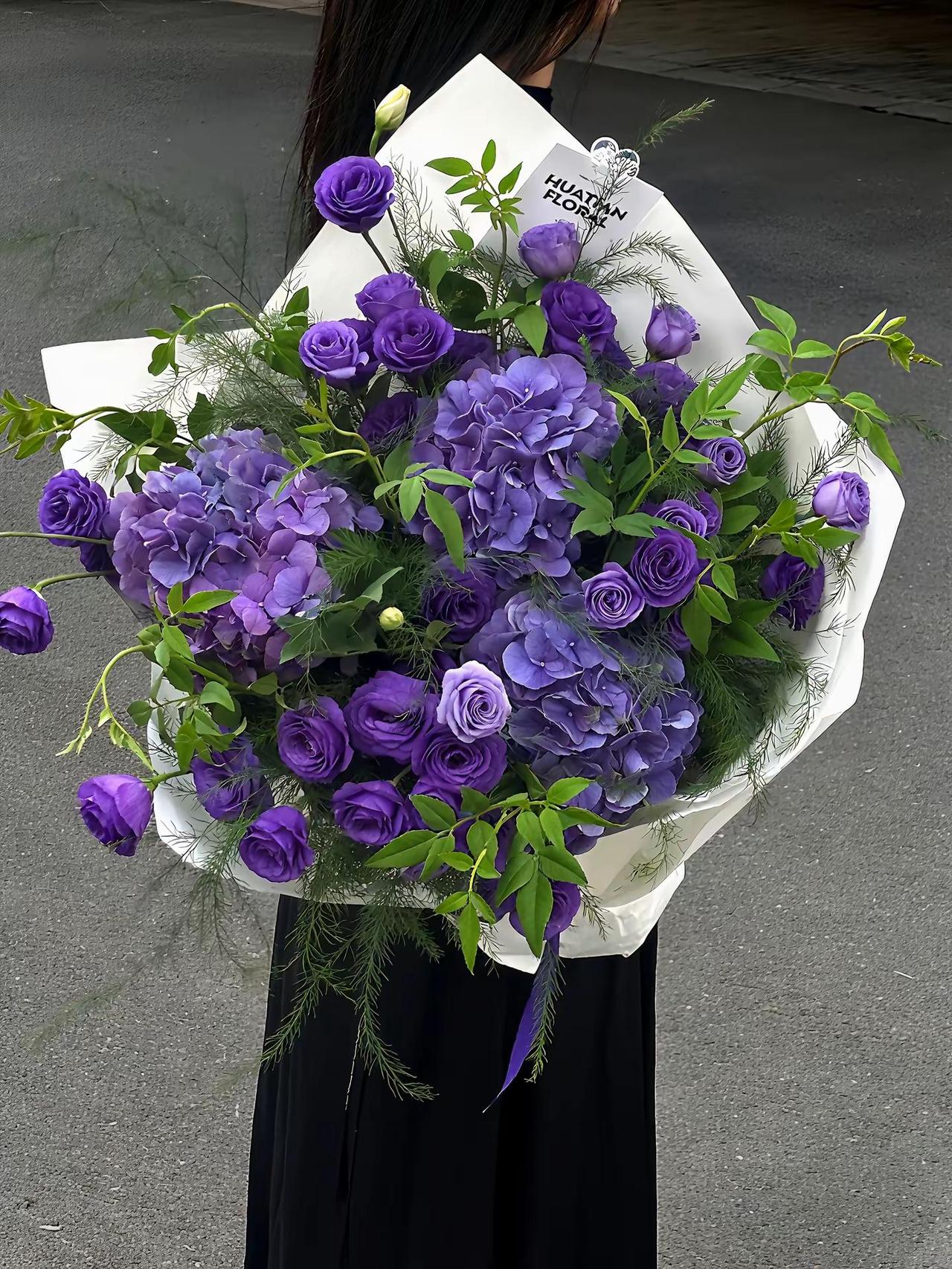 紫色的韵味 💟。紫色控 零基础花艺培训