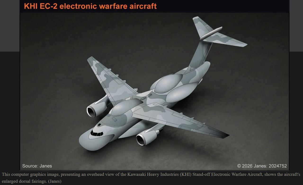 日本防卫省发言人在3月告诉简氏，日本正为其新型川崎重工（KHI）电子战（EW）飞