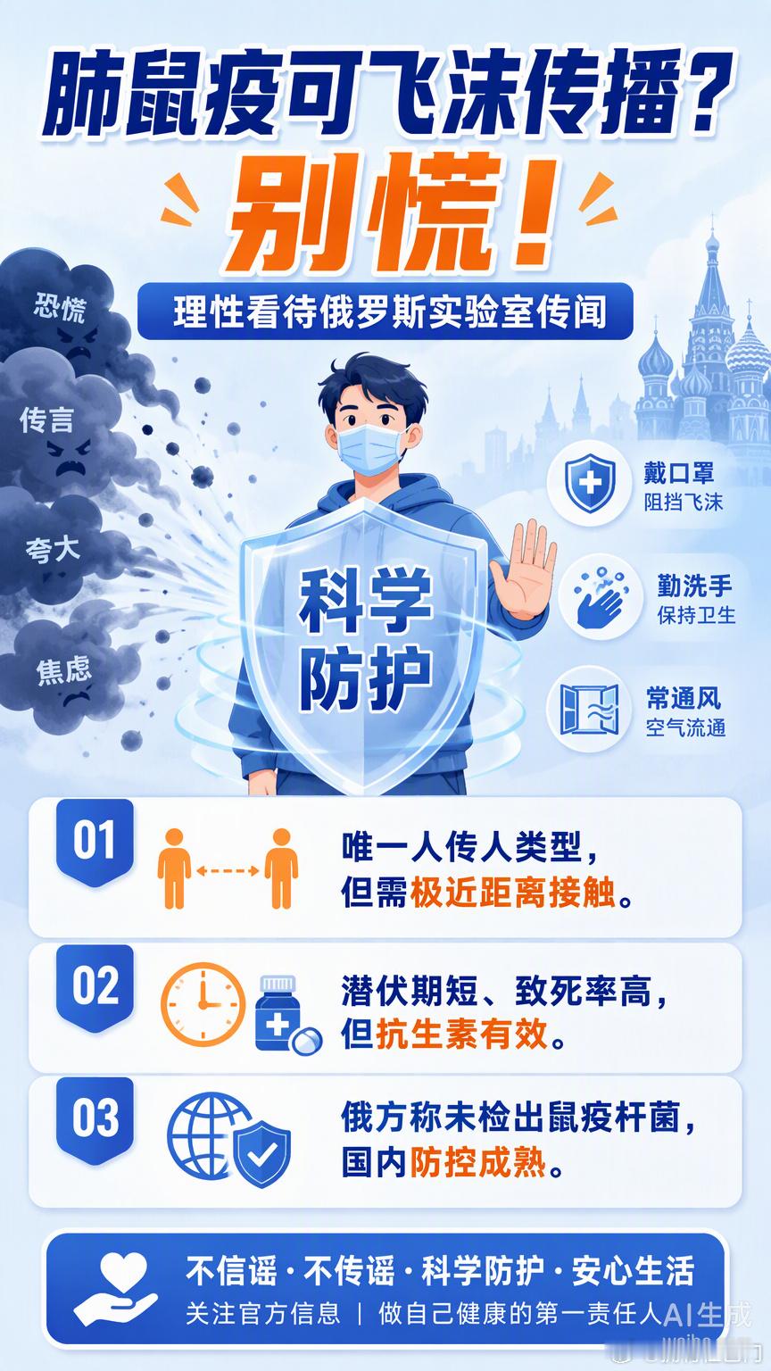 看到“肺鼠疫可飞沫传播”这几个字，第一反应是不是心里咯噔一下？毕竟带个“鼠”字还