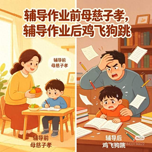 辅导作业：从“母慈子孝”到“鸡飞狗跳”，我只用了一道数学题。