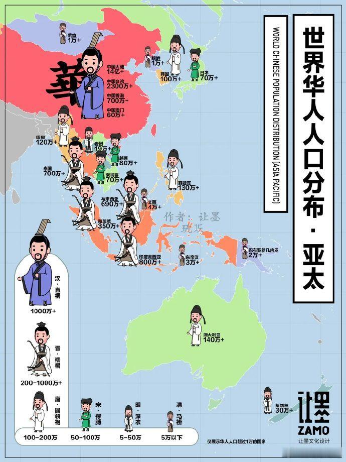 世界华人人口分布图 