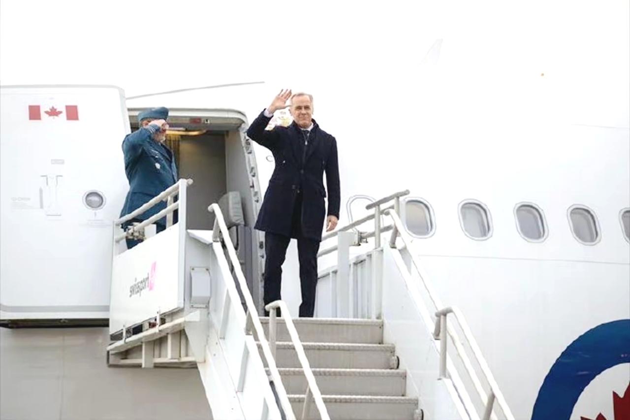 加拿大总理已经乘坐专机飞往北京，但从现场看，太冷清了。

1月14日早晨，加拿大