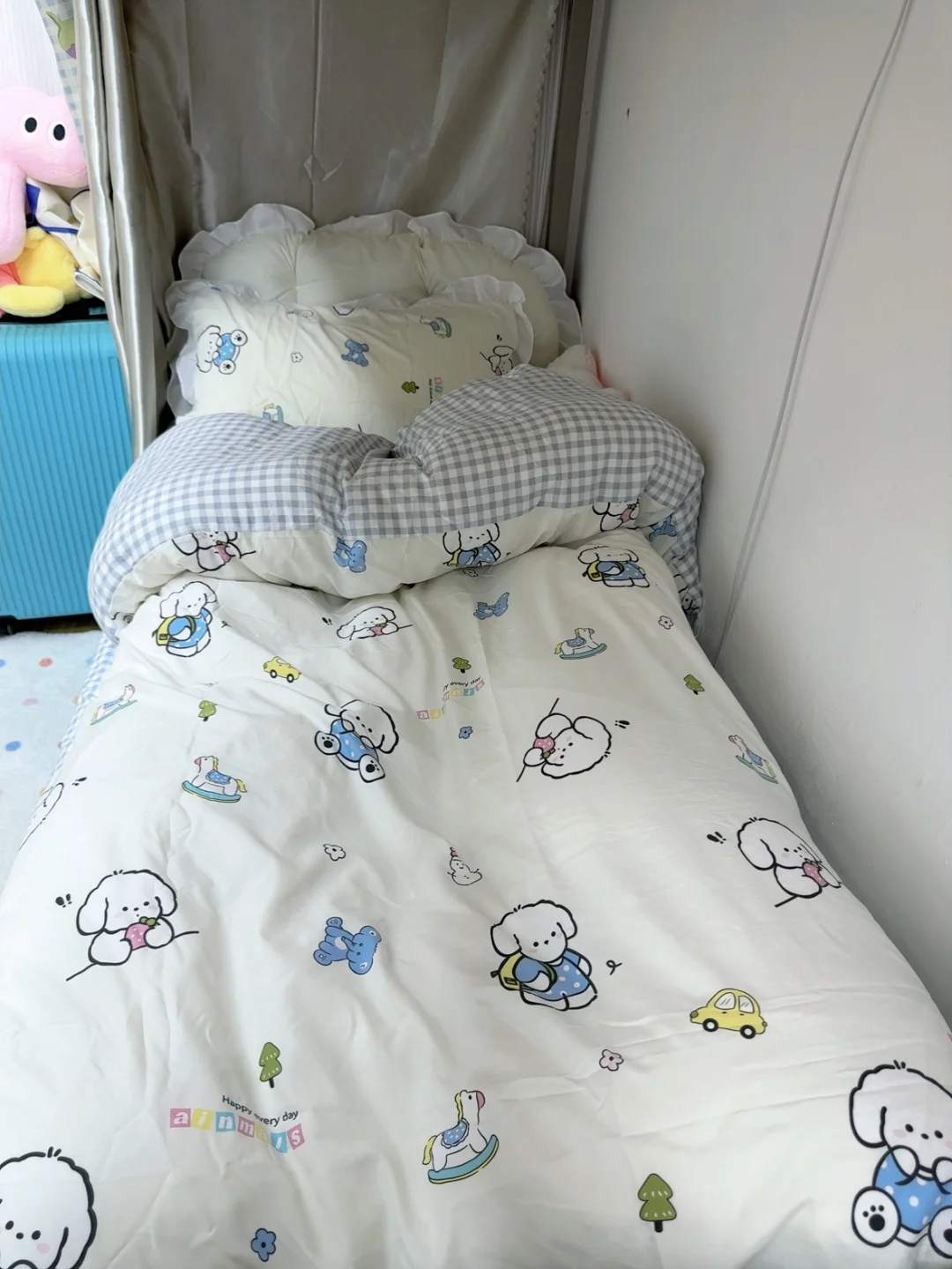 能看到出哪个套的是四斤的被子吗？