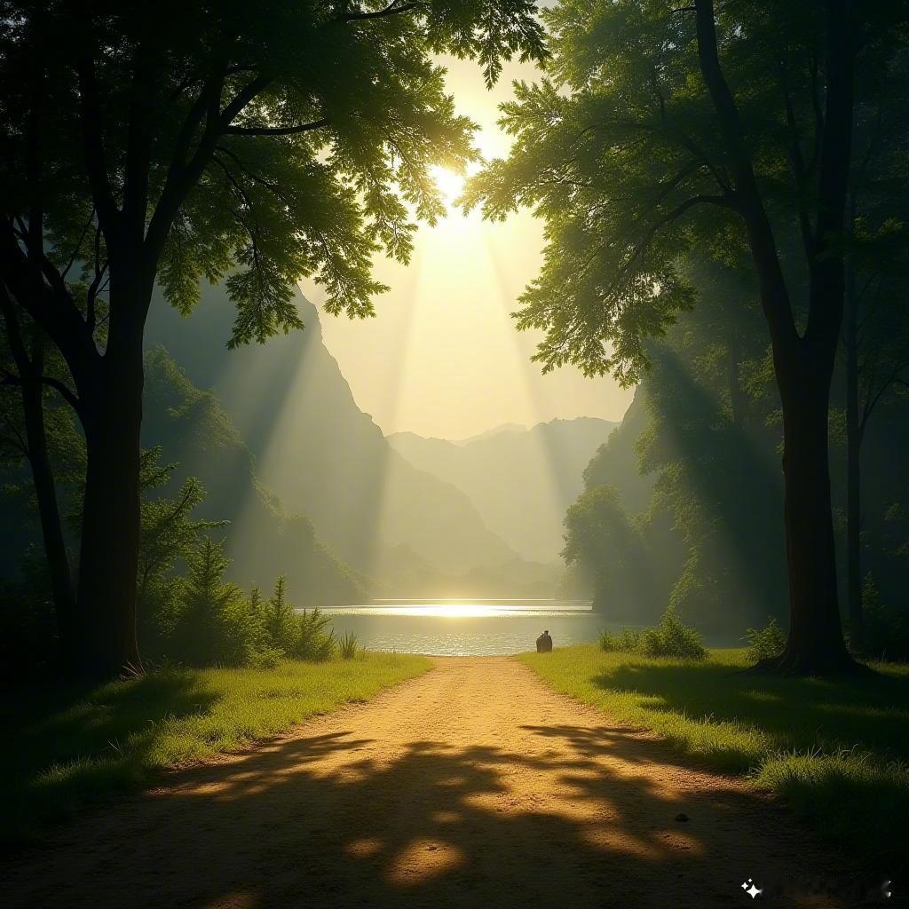 光影交错，生命如画。每一缕光线都在诉说着自然的和谐与美丽。🌿🌄  光影艺术 