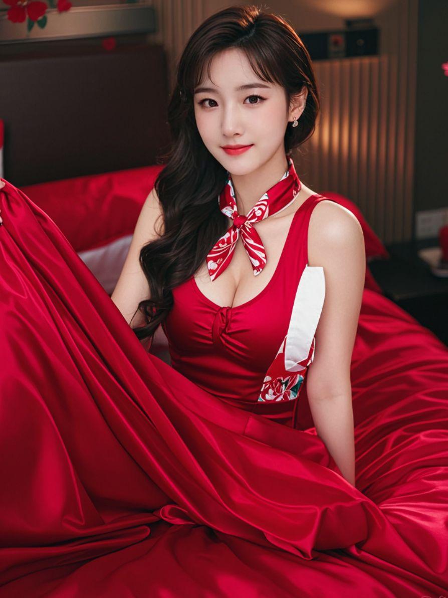 AI红裙空姐