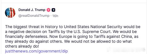 【黄金时代】针对马克龙想对华收取关税，川普：美国国家安全历史上最大的威胁莫过于美