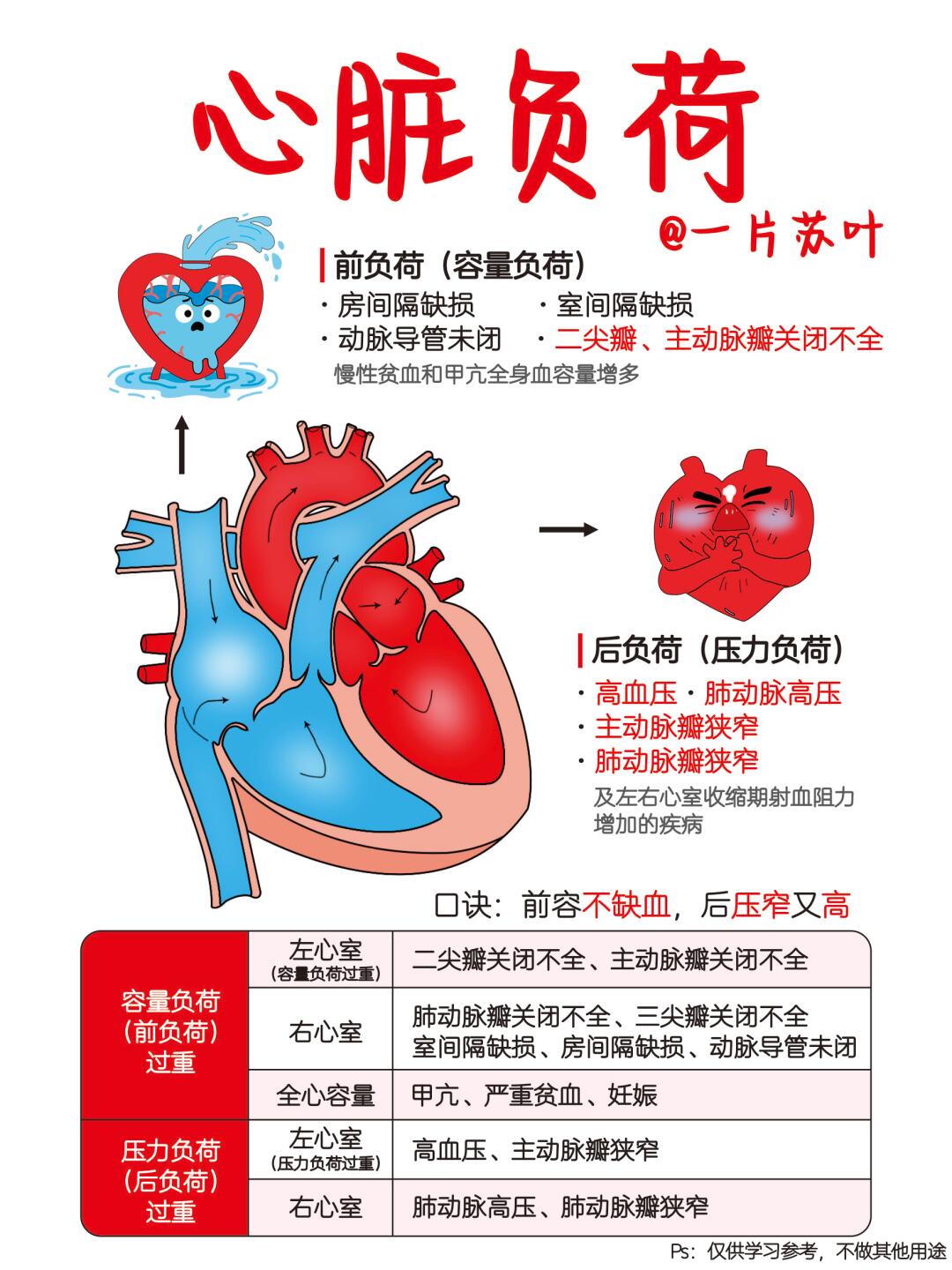 手写笔记✅心脏负荷📕内科护理学‼️