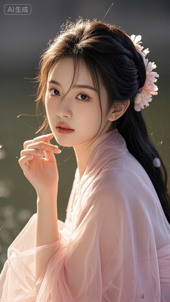 这姑娘梳着麻花辫，好温柔。