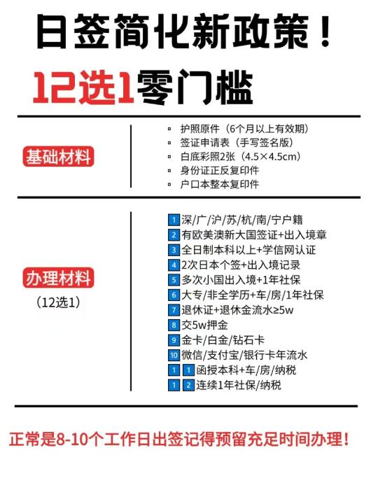 日签简化新政策！12选1零门槛！材料少到哭🌟 【日签简化新政！12选...