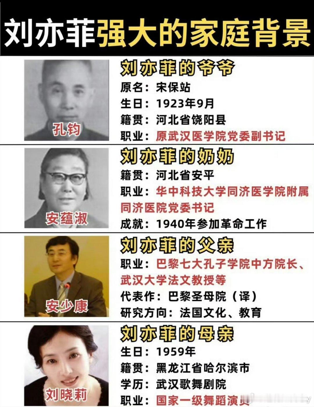 刘亦菲父亲是驻外外交官兼大学教授   都说小说人设源于想象，可刘亦菲的履历与家世