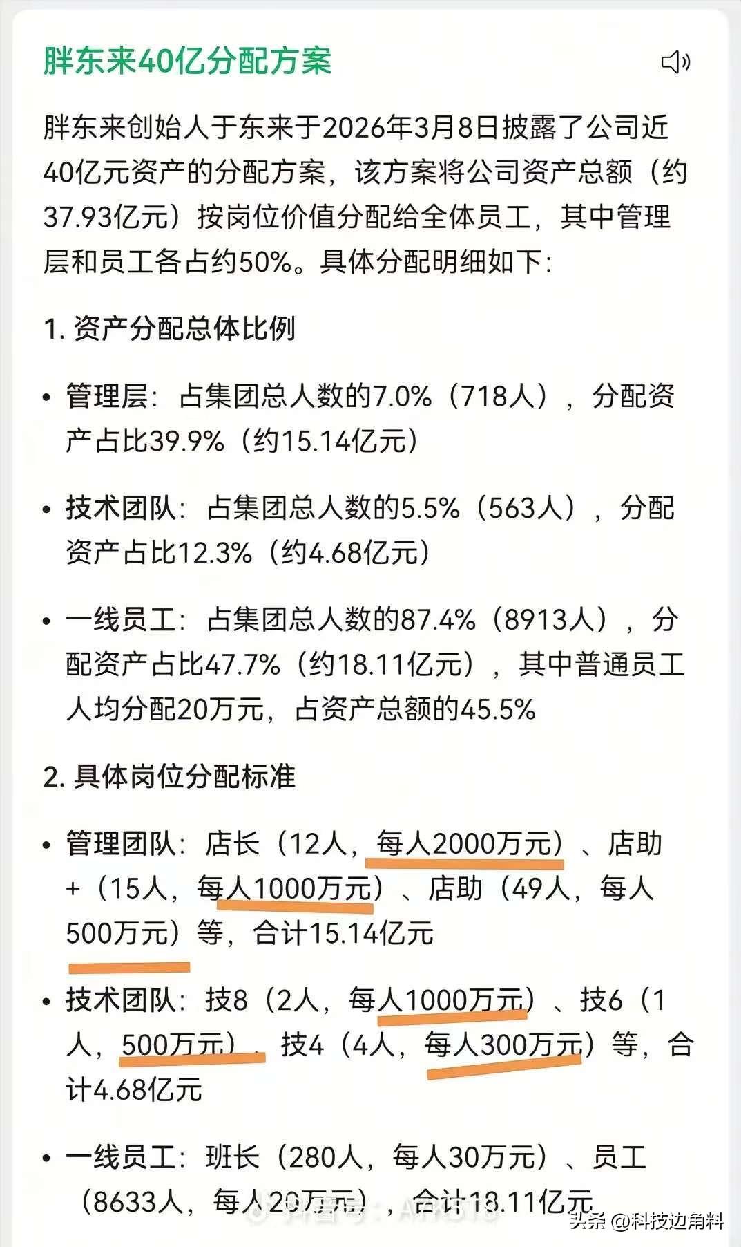 于东来狂撒40亿资产给店长、店助、班长时，有没有想过得交多少税啊[what]

