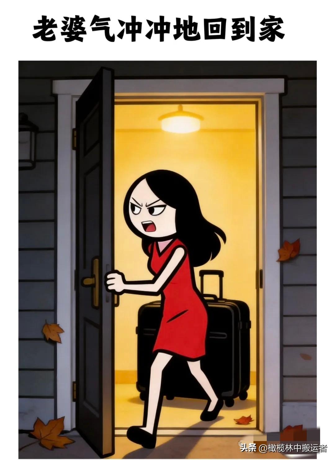 逗乐你：老婆气冲冲地回家，对着老公生气：我刚买了个超大行李箱，这日子我真是过够了