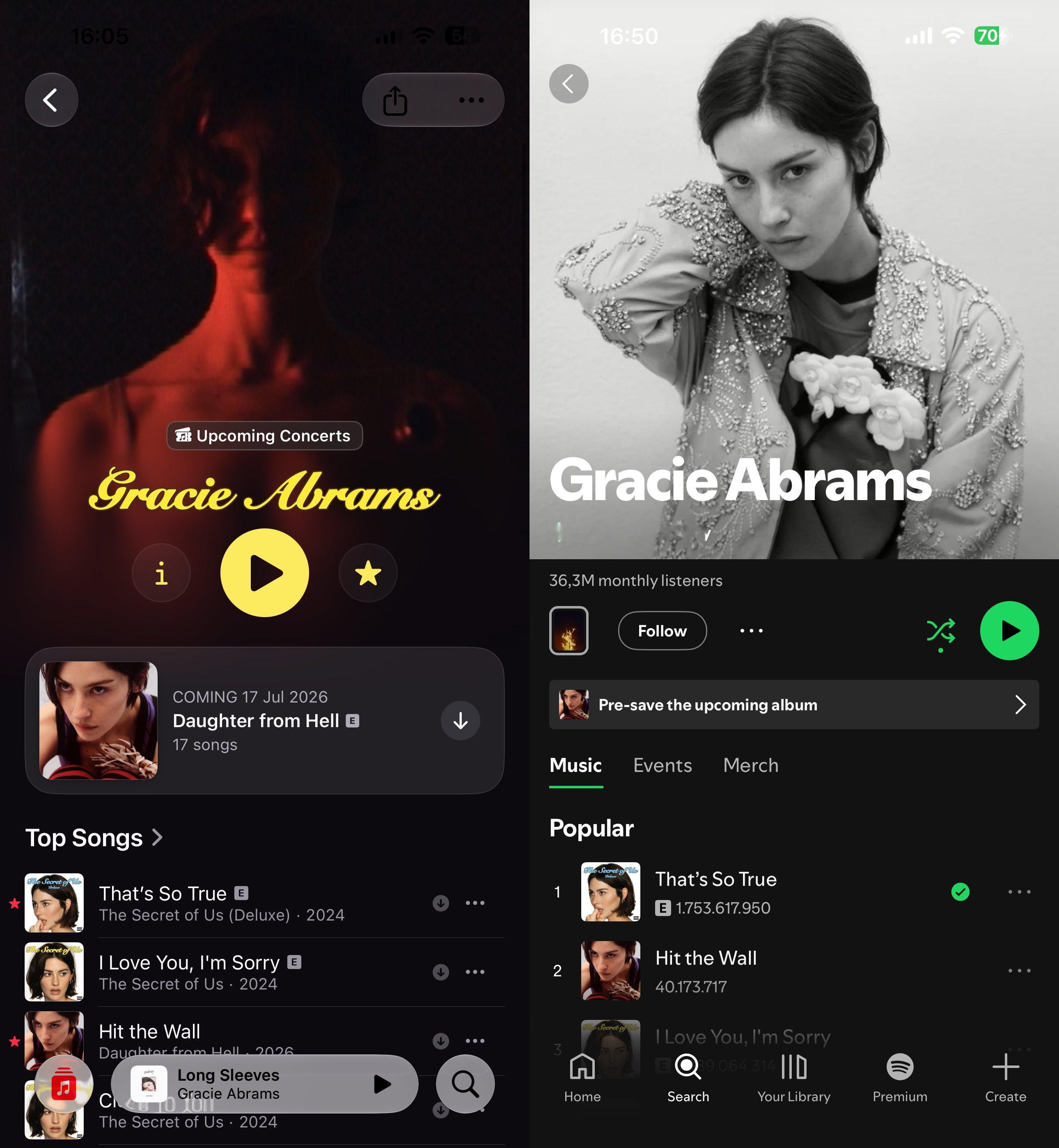 Apple Music 在设计上完胜 Spotify声破天的美商还得提高啊 