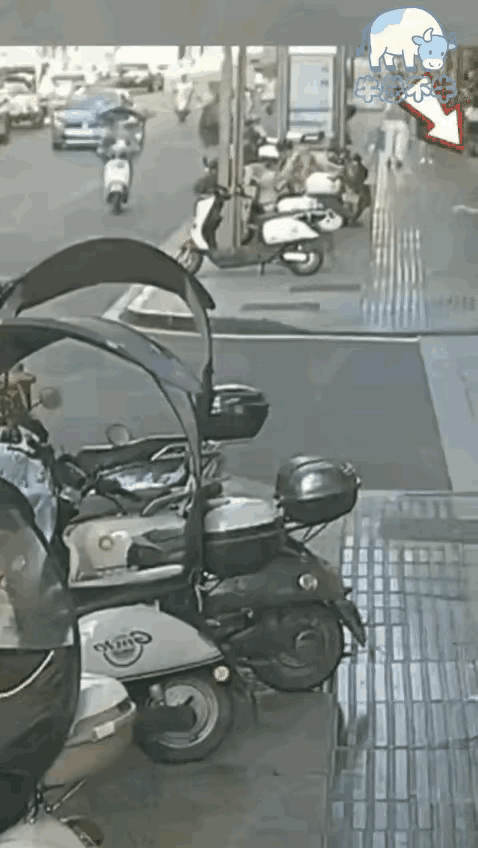 一个走路不看车，一个骑车不看人，结果惨不忍睹[捂脸][捂脸]