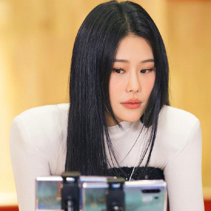 袁娅维黑长直完全是女王级别 袁娅维的黑长直自带高光！又黑又直的长发垂落肩头，走路