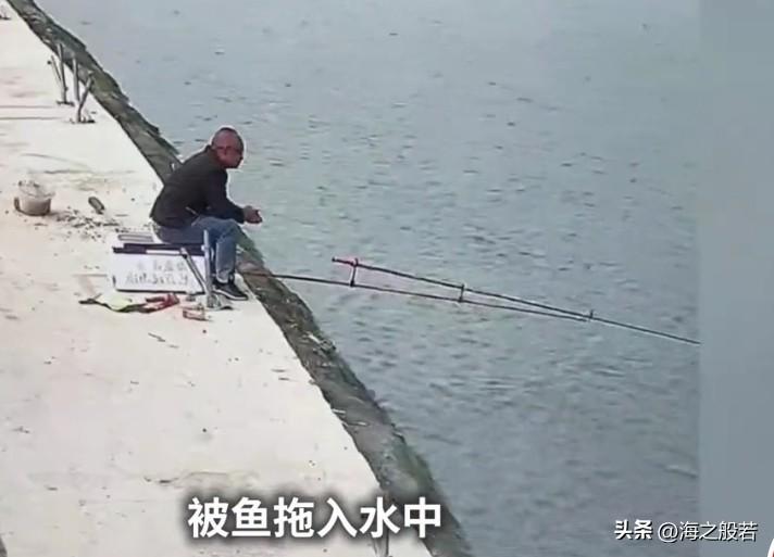 58斤大鱼运气不佳呀，躲过了无数次鱼钩，这次终于上钩，不甘心不情愿，那就挣扎呗，
