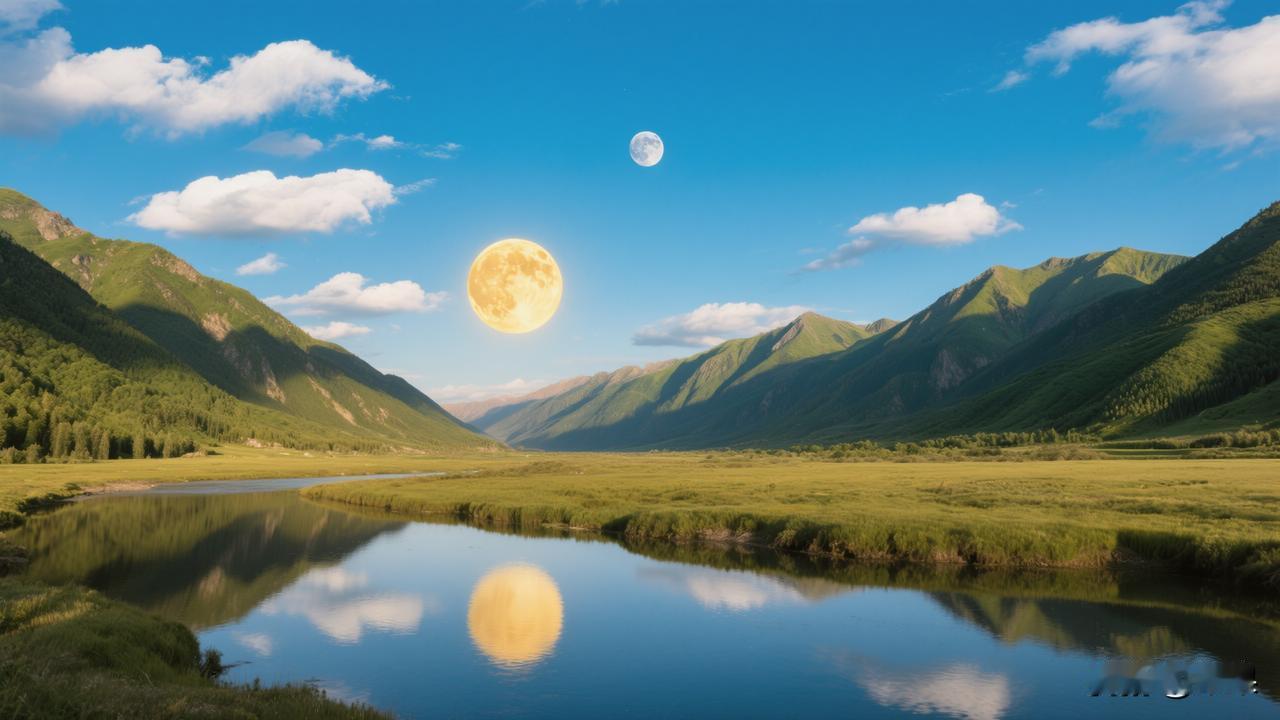 下联：地阔载山川

赏析：这幅下联“地阔载山川”与上联“天高悬日月”相映成趣。上