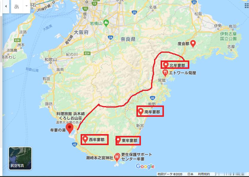 和歌山县田边市（たなべ），位于牟婁郡（紀伊国的一个郡）最西端，中边路（熊野参拜路