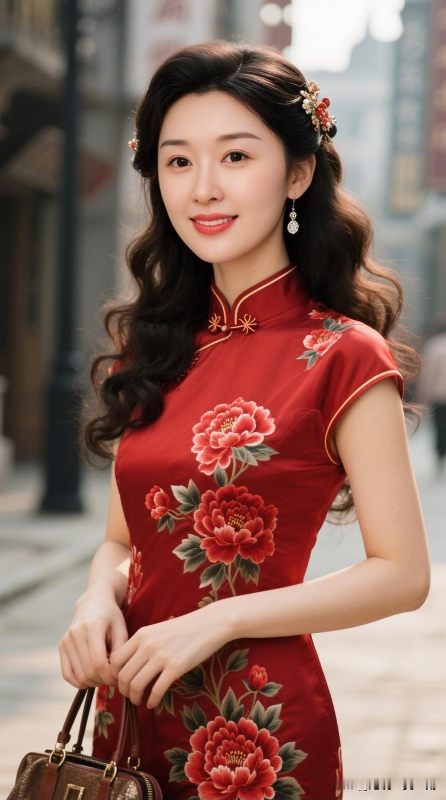 复古旗袍，优雅气质，惊艳街拍。美女究竟能有多美