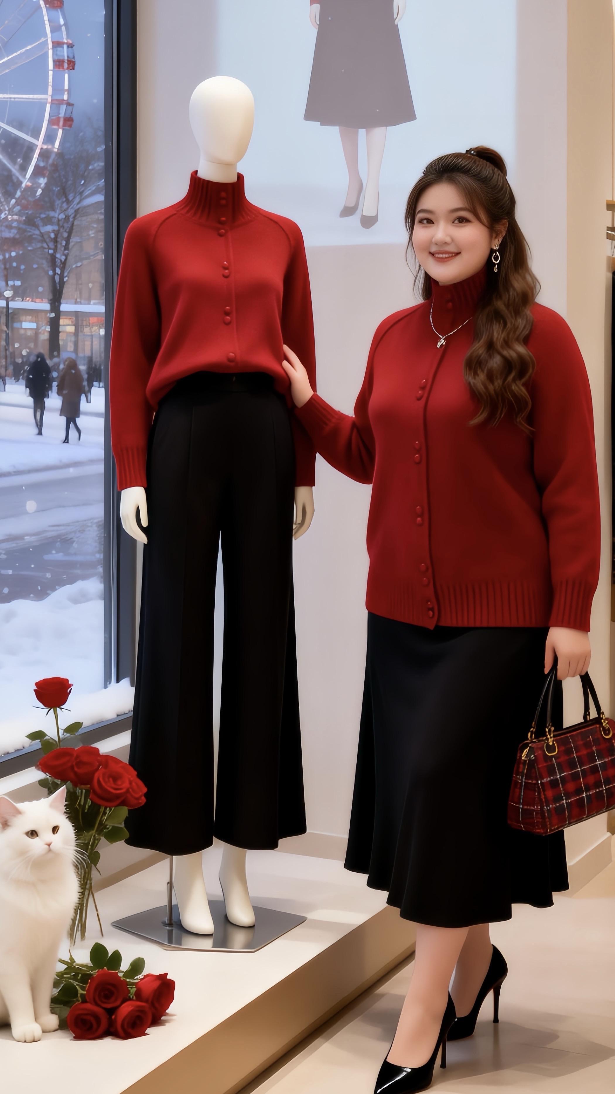 冬日穿搭一周不重样 微胖女生冬日衣服测评 轻松get冬日淡人穿搭 秋冬...