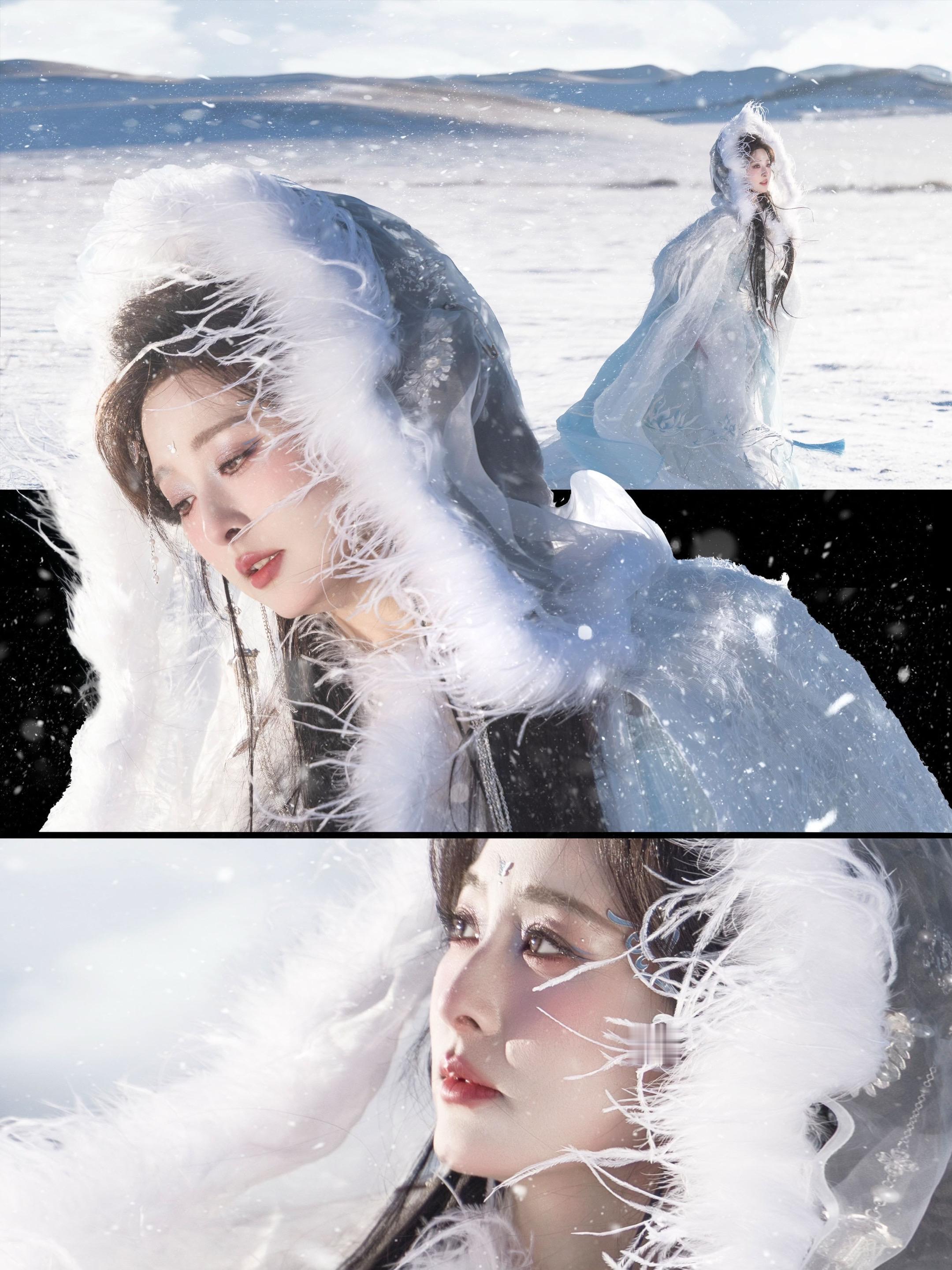 ‘ 跟着红尘、跟随我浪迹一生 ’乌兰布统的清晨冷爆了家人！ 但是雪景跟...