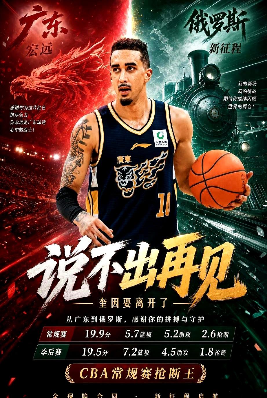 库班火车头那份全额保障、还是长期的合同一亮出来，宏远再想谈情分，也只能看着奎因转