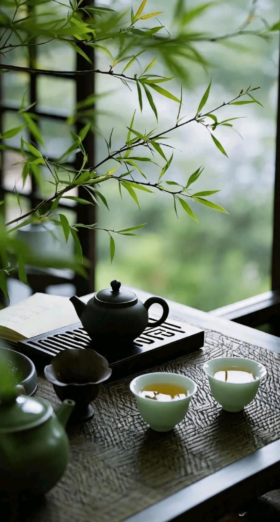 《心随花静，茶伴烟轻；不争俗世，不慕浮名；一隅清净，便是人间好光阴》

朝采南山