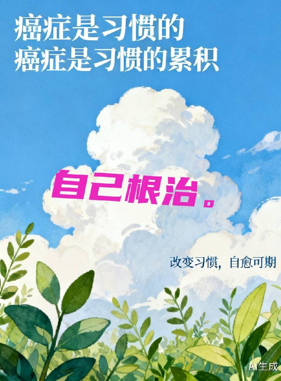 有人问5年以后癌症能根治吗？癌症是你的习惯养成的。是你把他累积起来的，谁来帮你根