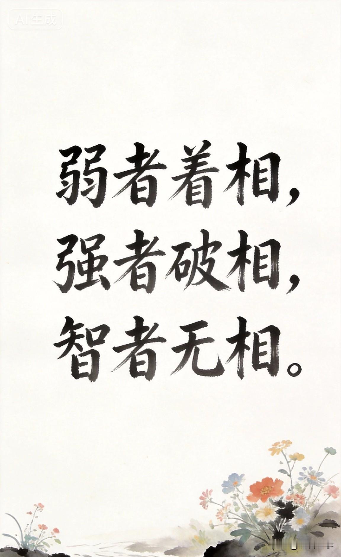 弱者着相，强者破相，智者无相。

你有没有发现，人与人之间最大的差距，不是钱，不