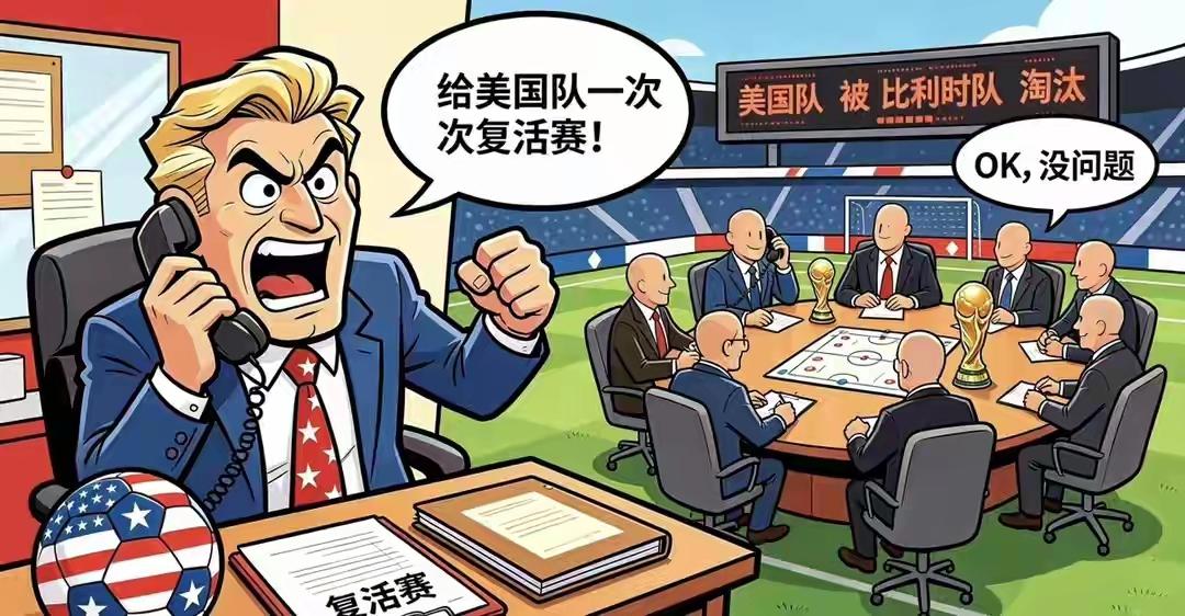 比利时不认清形势，此场比赛是米国测试比利时忠诚度的一个手段，赢得比赛后，比利时会