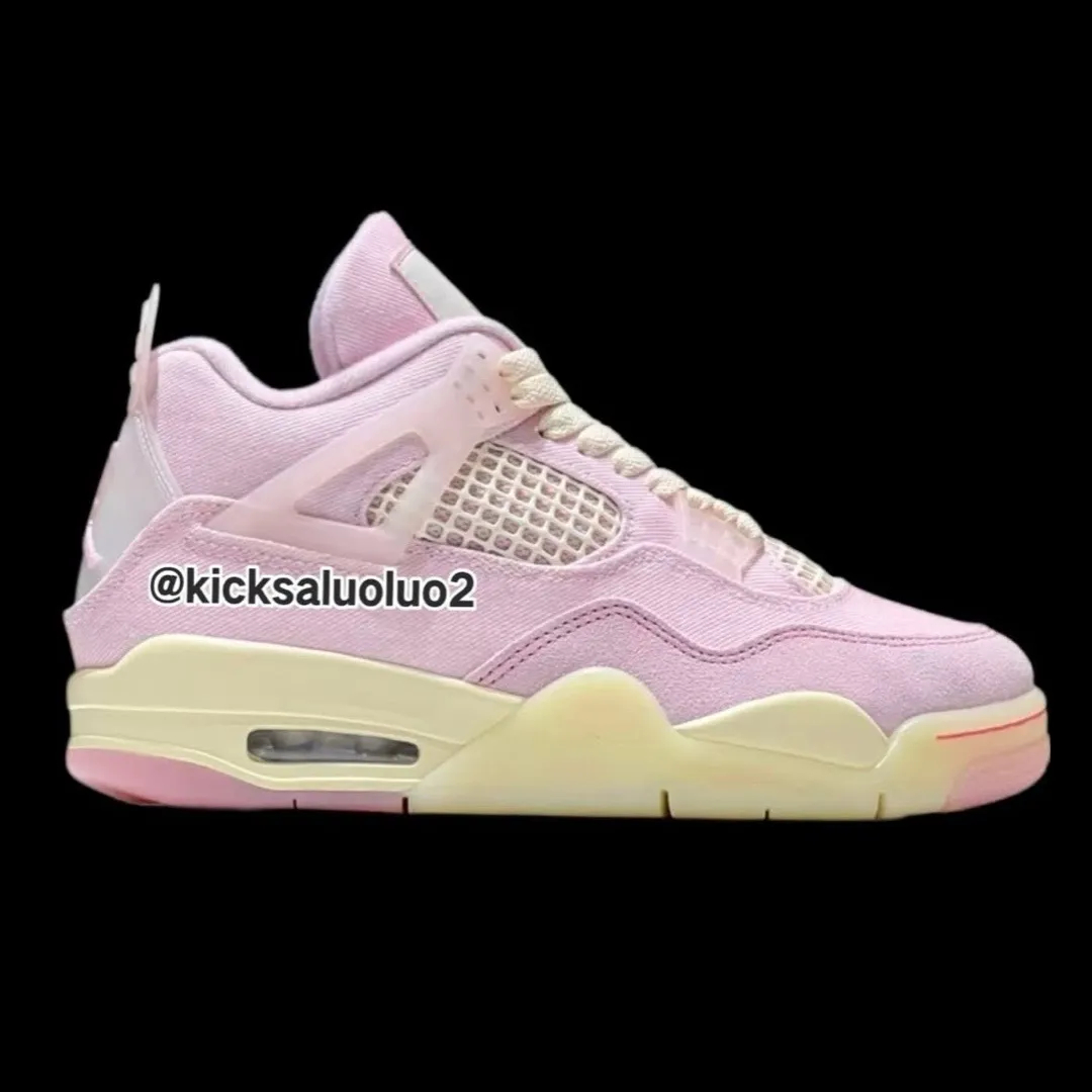 Air Jordan 4 Denim “Iced Carmine” 粉色牛仔布 