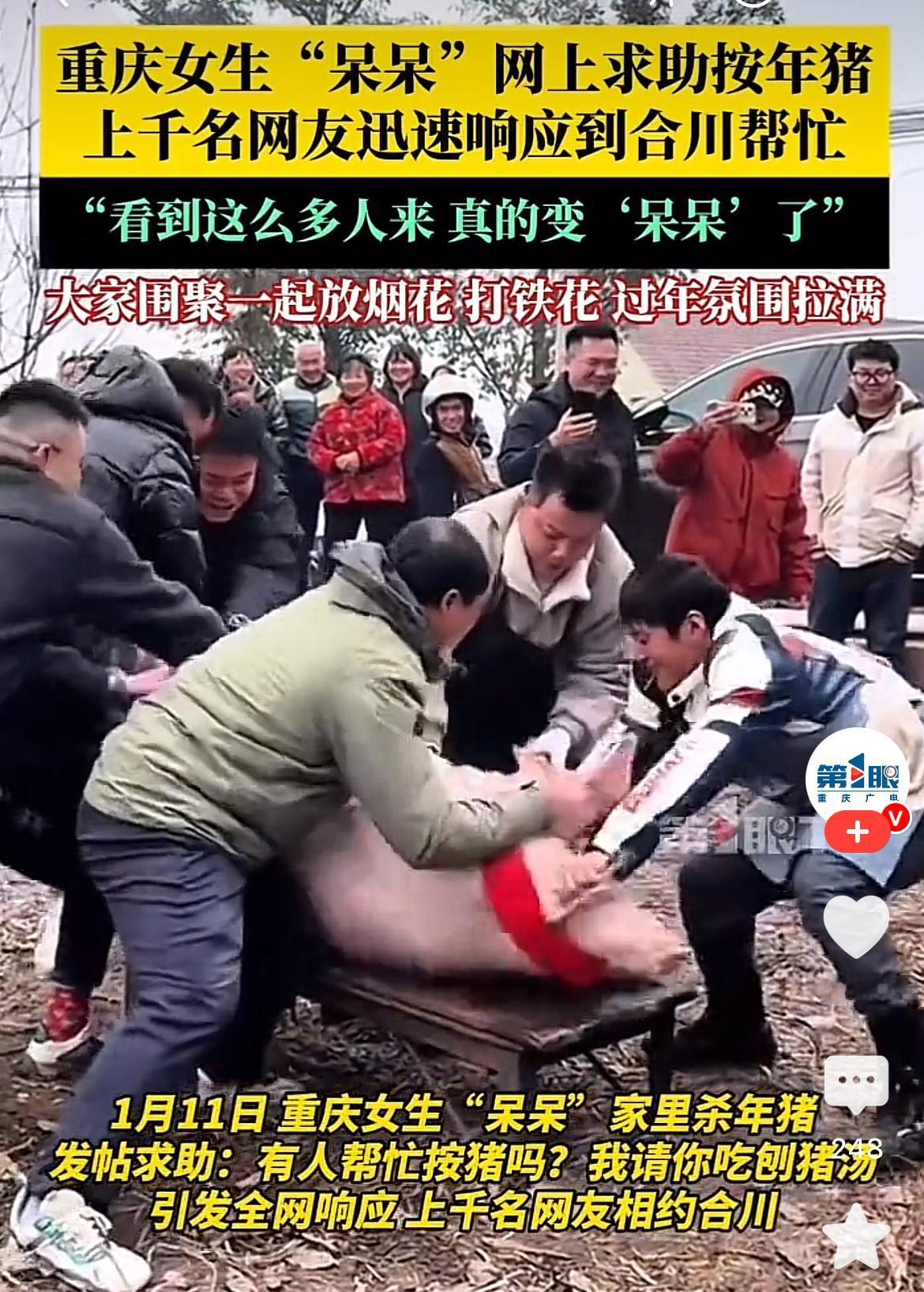 这下好了，
这下全国人都知道了，
重庆女生“闯下大祸”了，本来就是想要附近的人来