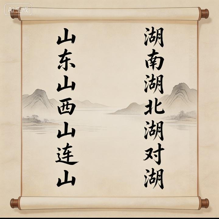 下联：