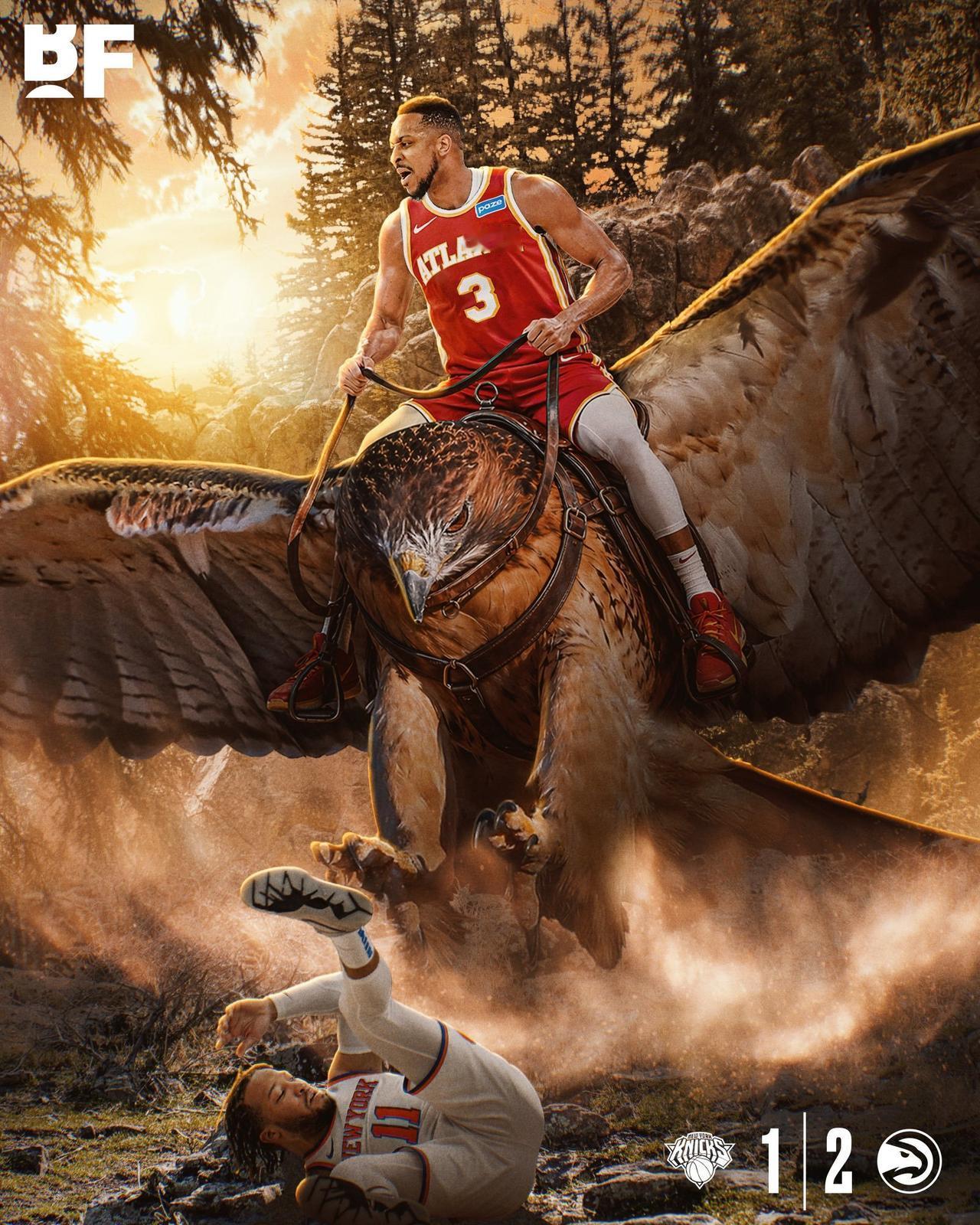 季后赛首轮G3，今天东西部都上演了精彩的以下克上，同为第六的老鹰&森林狼，分别在