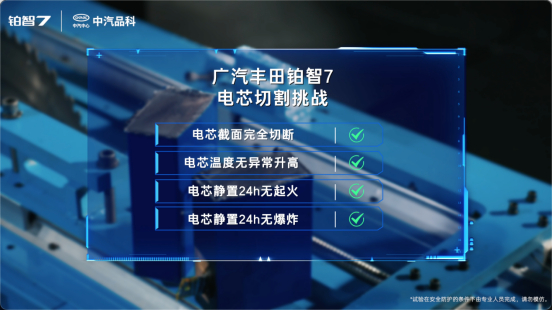 丰田铂智7电池扛住切泡冲撞极限测试买车最怕什么？铂智7用一次切割测试回答了说真的