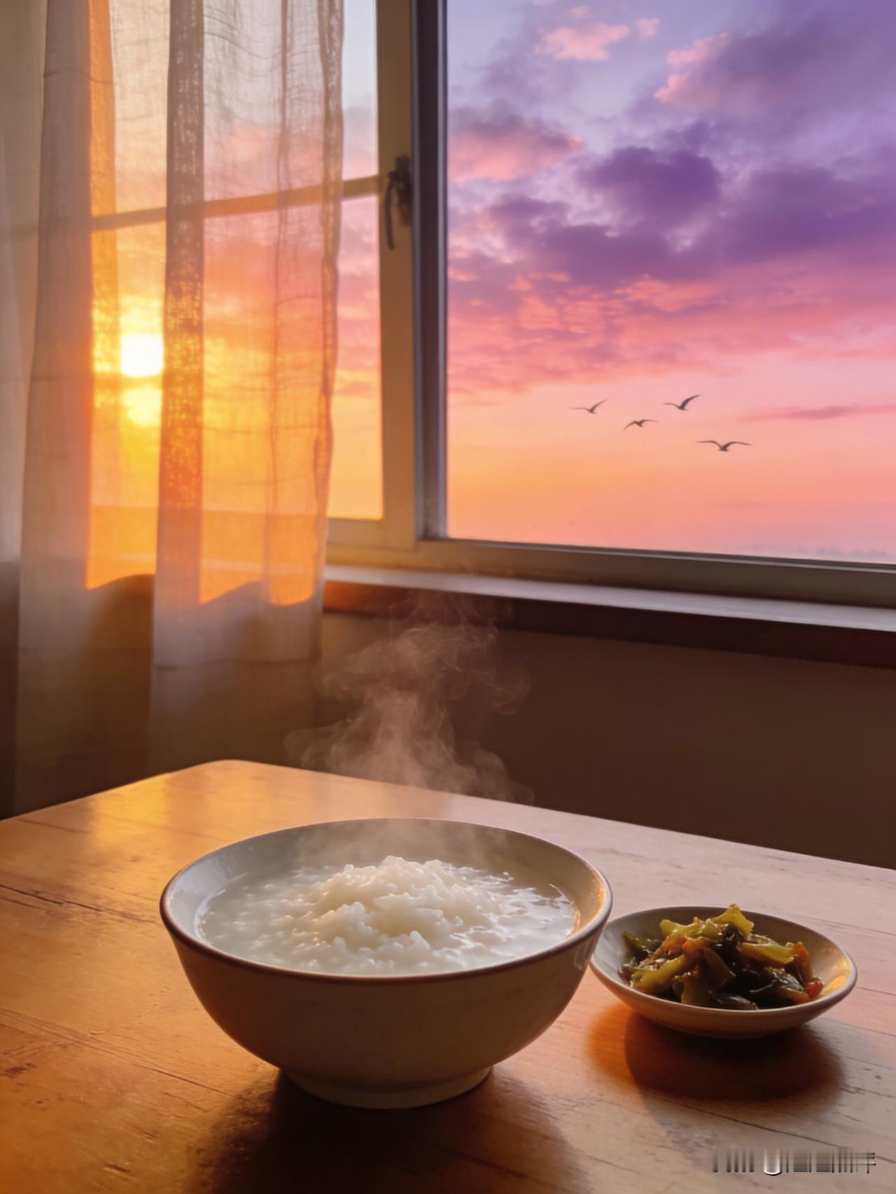 日子不慌不忙，生活温柔闪光✨
晨起煮一碗热粥暖了胃，傍晚追一抹晚霞悦了心，
那些