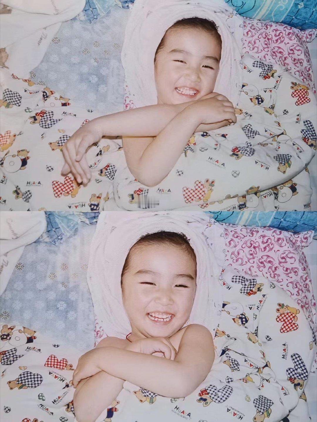 #卢昱晓晒童年旧照##等比长大的卢昱晓#等比长大的卢昱晓，哇唔 ​​​