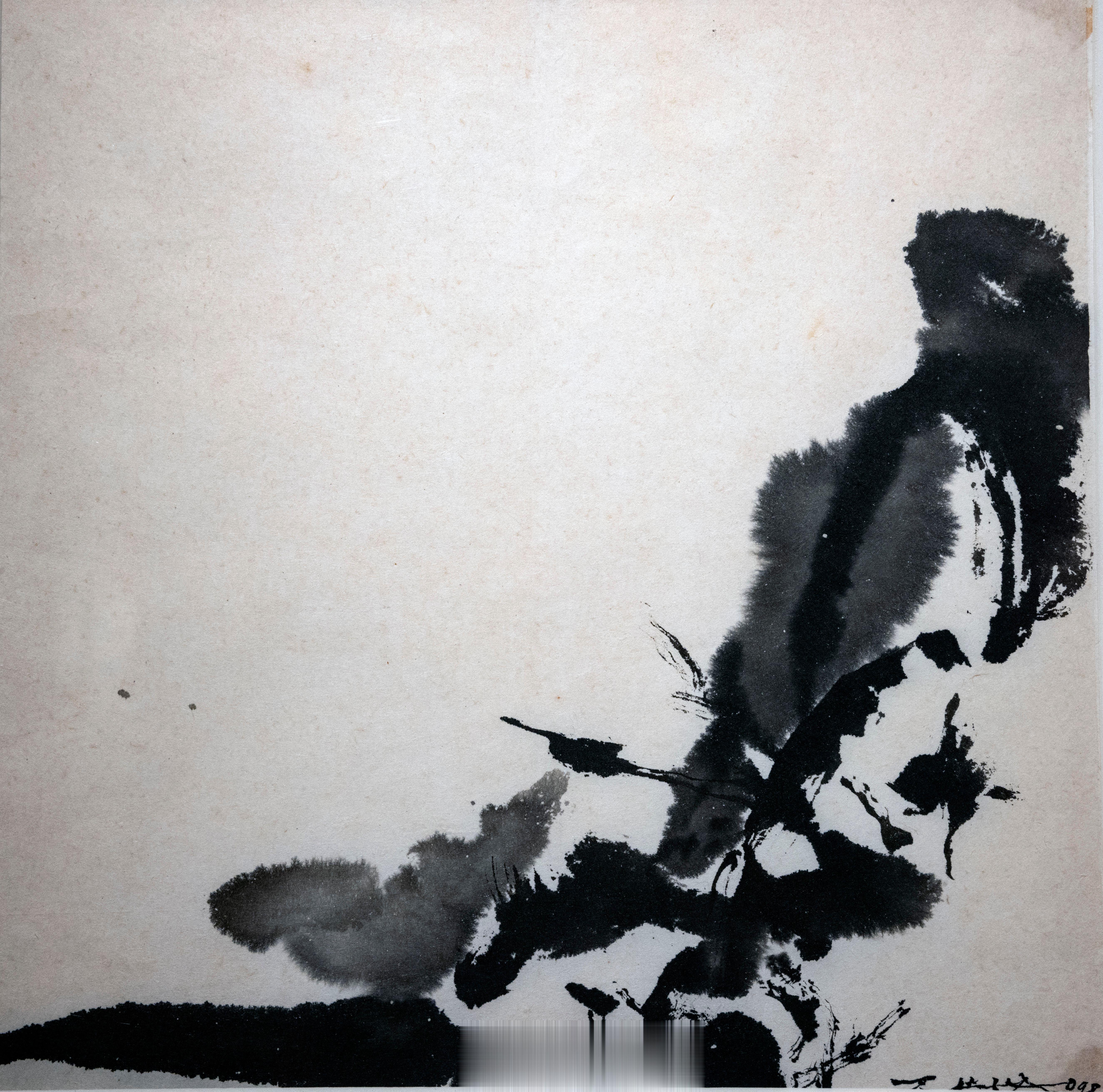 水墨抽象画赵无极、中国画31cm×31cm2008年2022年杨明义捐赠中国美术
