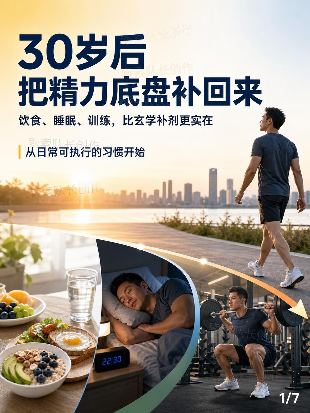 7个方法让你重返18岁巅峰，增肌/精力睡眠..

30岁的你，如果不看今天的内容