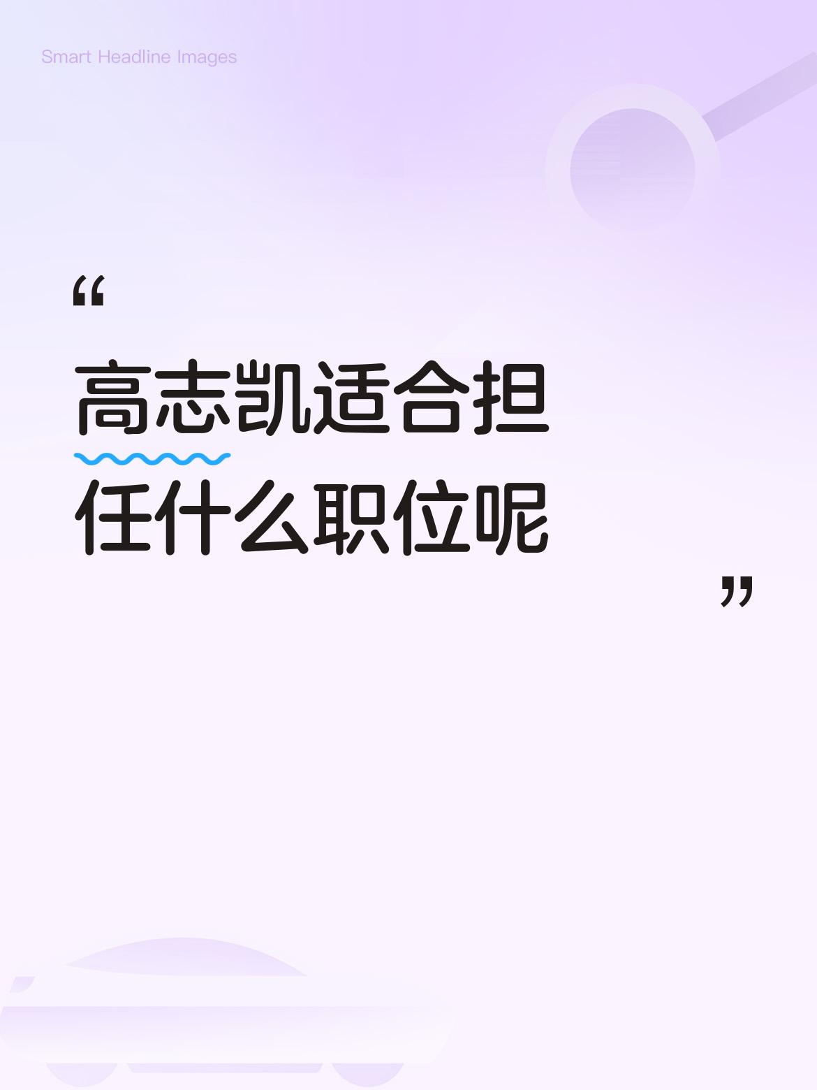 高志凯是个很有能力的人，适合不少职位。从履历看，他曾是美国摩根财团法律顾问、香港