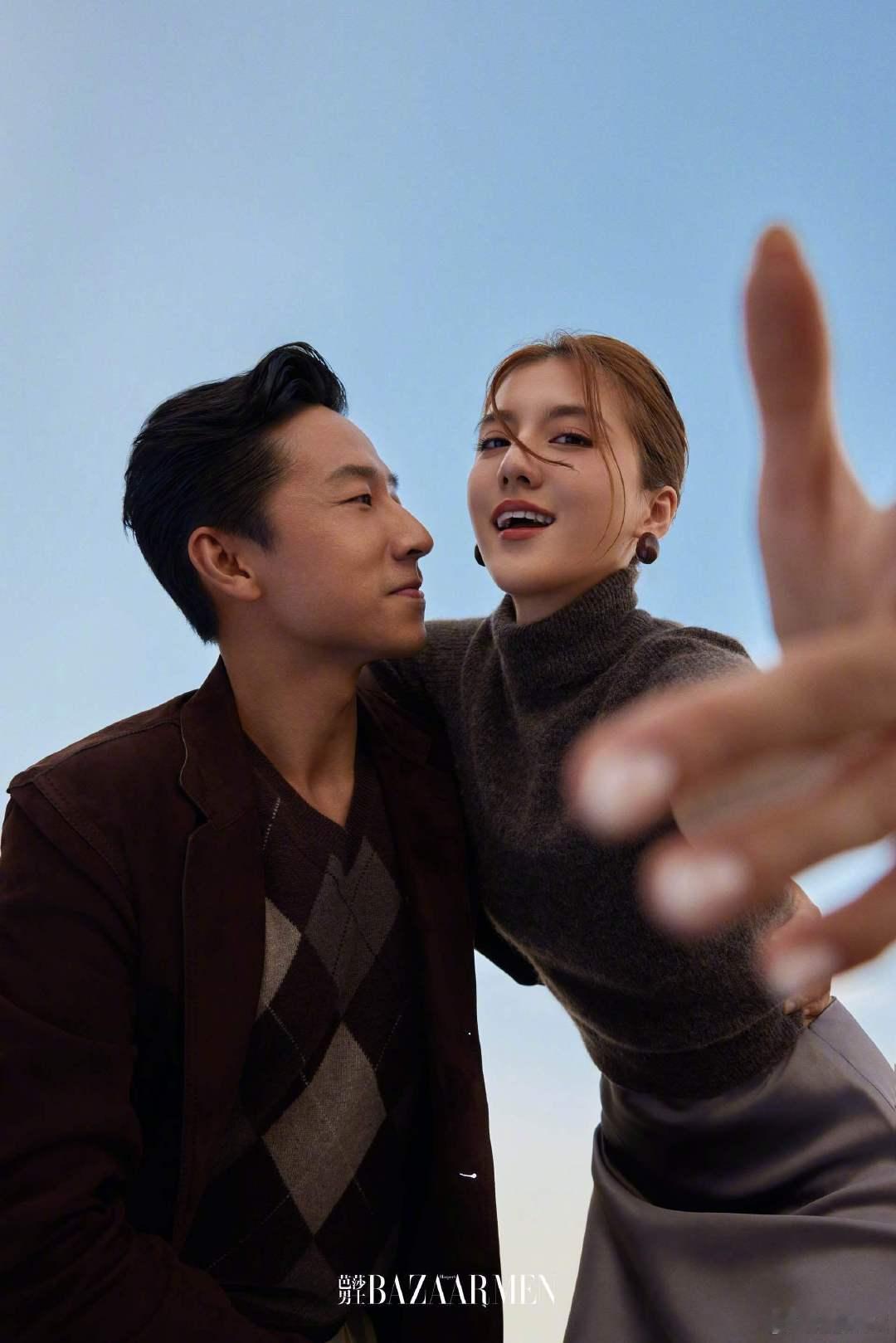 #吴千语施伯雄首个合体封面#吴千语施伯雄芭莎男士11月刊封面大片来了，真是高级又