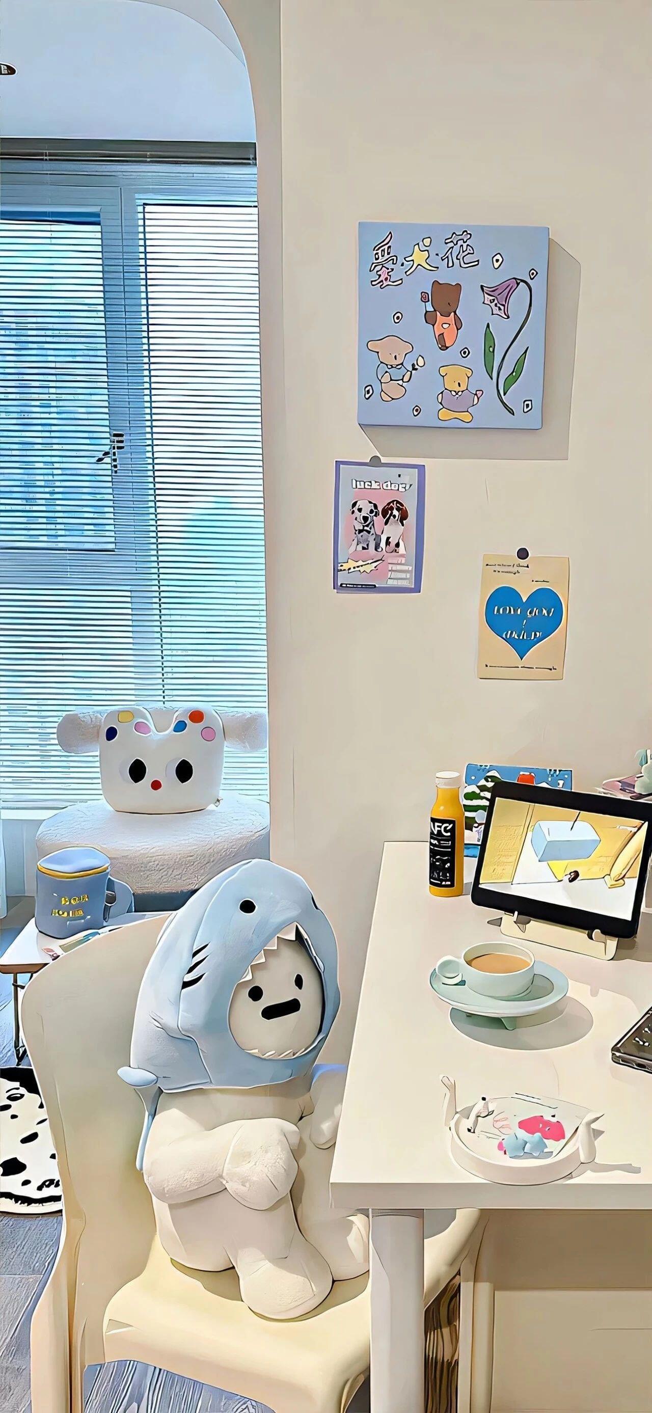 一组适合夏天的蓝色的壁纸𝐒𝐡𝐚𝐫𝐞｜萌萌哒韩系壁纸套图壁纸套图｜分享壁