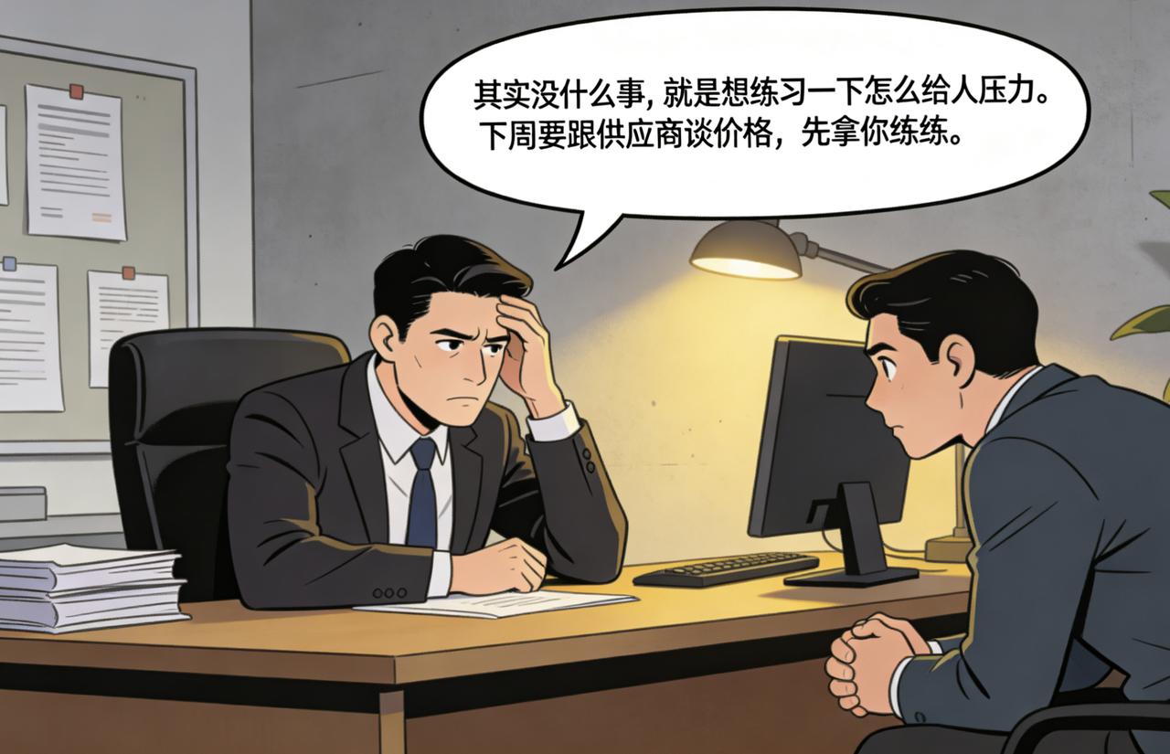 主管把小张叫进办公室，关上门。
“坐。”他指了指对面的椅子，表情严肃。
小张脑子