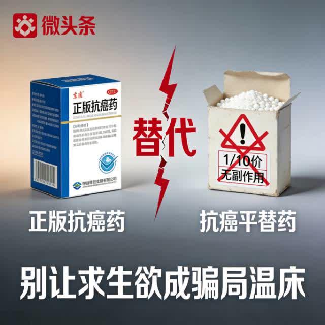 抗癌药平替有效成分为0！别让求生欲，变成骗子的“收割利器”
 
家人患癌后，一张