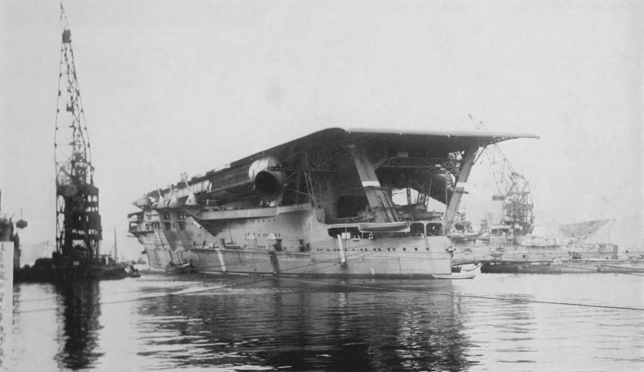 1929年2月20日。观舰式后的加贺号 ​​​